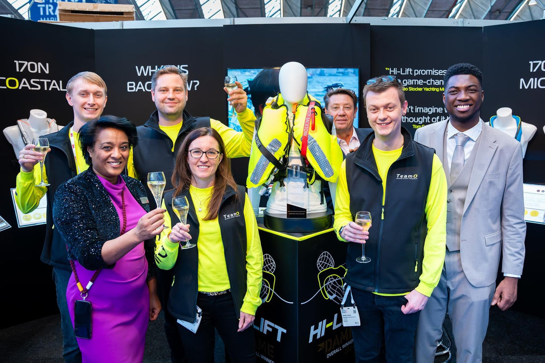 TeamO team with trophy at the Dame Design Awards 2024