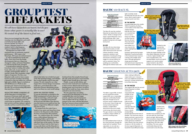 Yachting Monthly Recommends BackTow Lifejacket